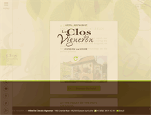 Tablet Screenshot of hotel-clos-du-vigneron.com